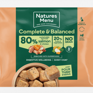 Natures Menu 80/20 Salmon and Chicken with Superfoods For Adult Dogs 1KG