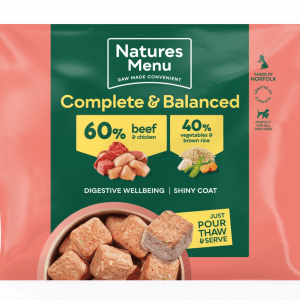 Natures Menu 60/40 Beef and Chicken with Vegetables and Brown Rice For Adult Dogs 1KG
