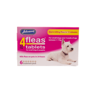 4fleas Tablets for Puppies & Small Dogs - 6 Treatment Pack