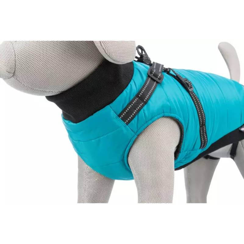 Trixie Pontis Dog Coat with Harness - AQUA COLOUR - Image 4