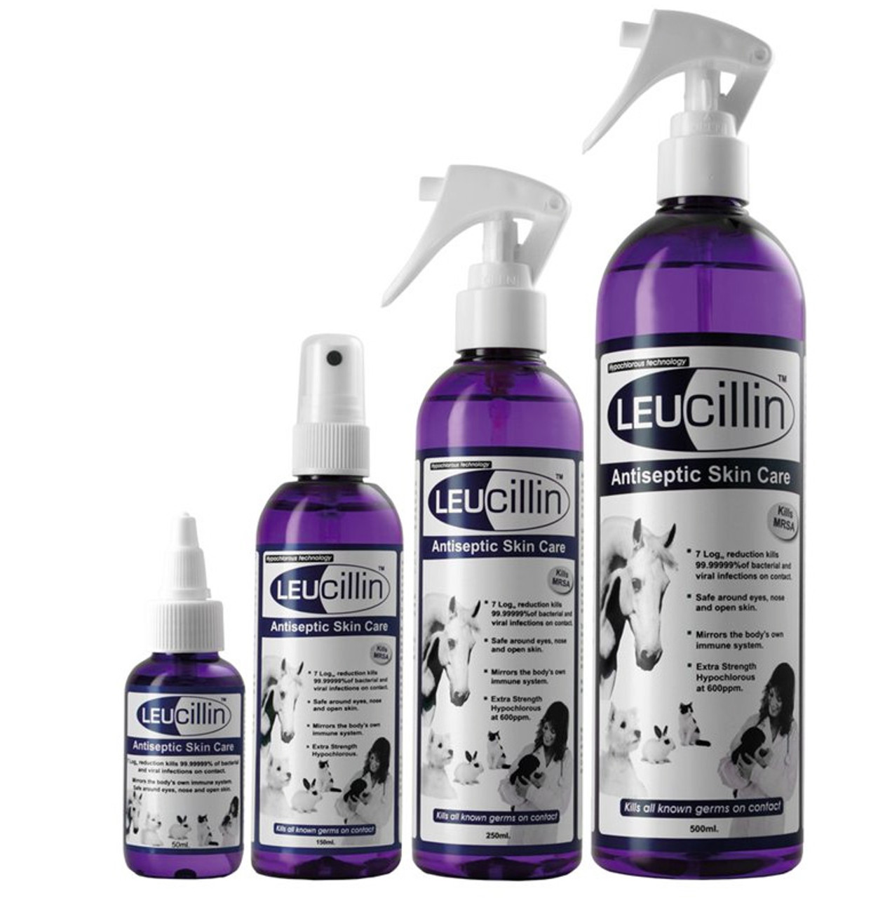 Leucillin Antiseptic Skin Care Spray for Dogs,Cats,Horses & Pets