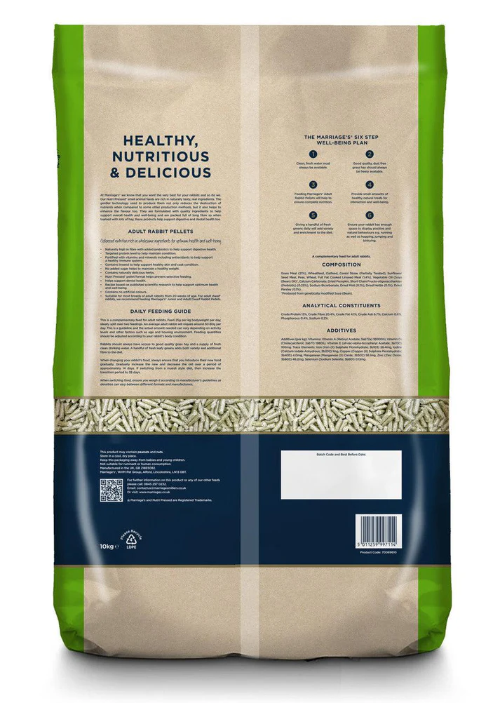 Marriages Adult Rabbit Pellets 2KG - Image 2