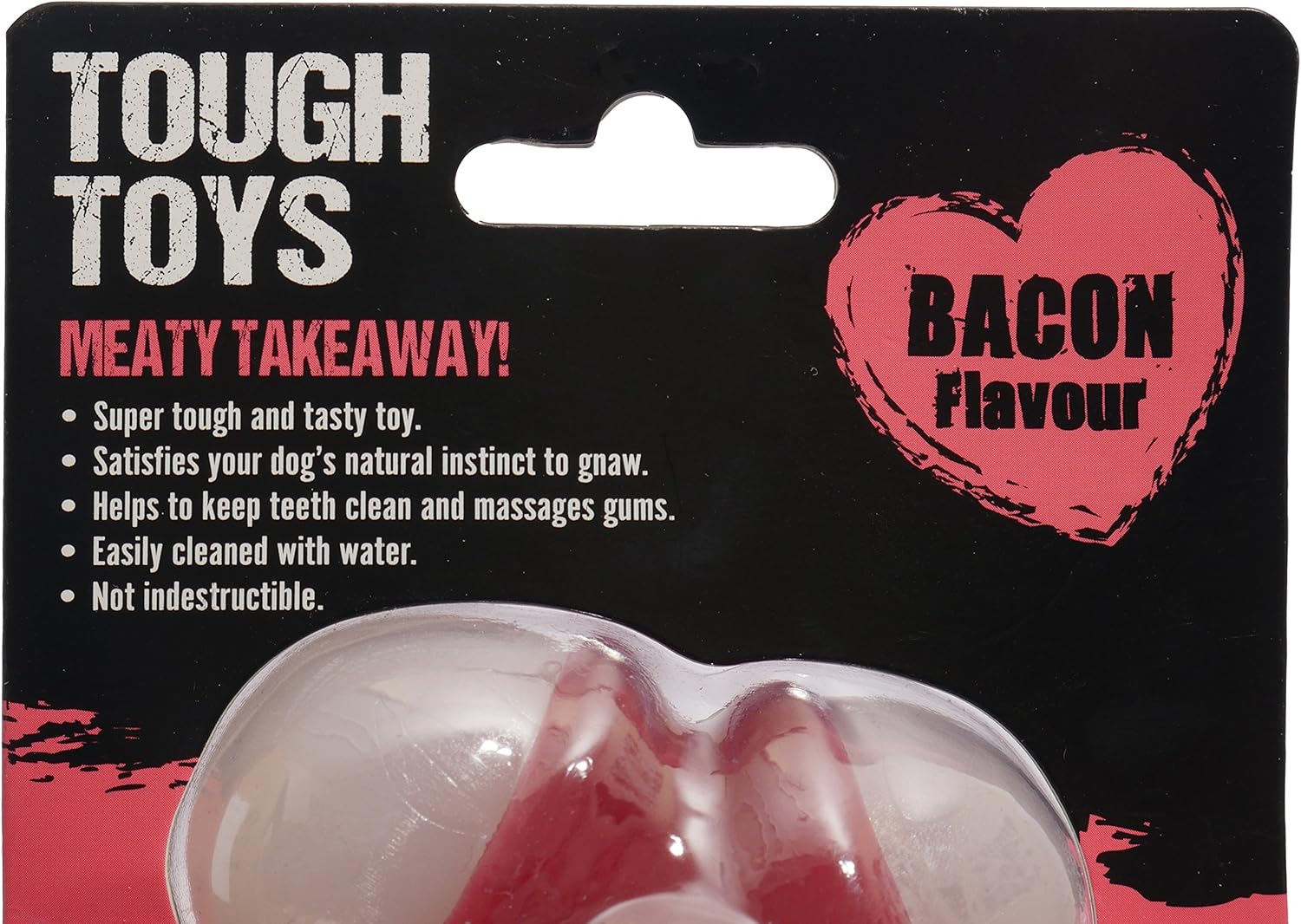 Rosewood Meaty Bacon Takeaway Bone Tough Dog Toy, Large - Image 2