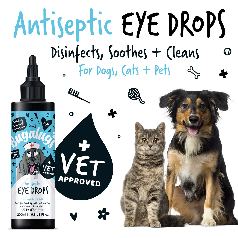 Bugalugs Antiseptic Eye Drops for Dogs, Cats & Pets - Image 2