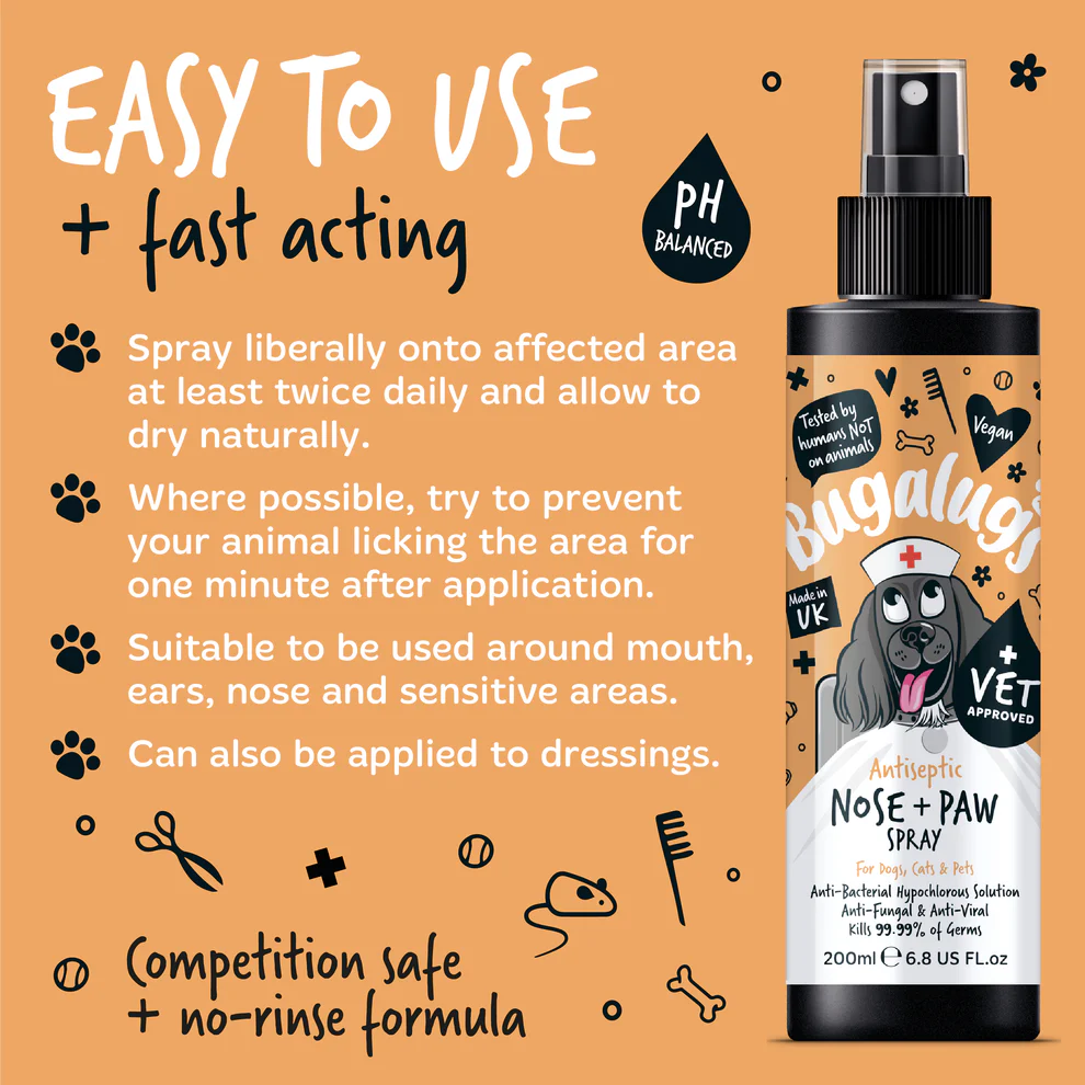 Bugalugs Antiseptic Nose & Paw Spray for Dogs, Cats & Pets - Image 3