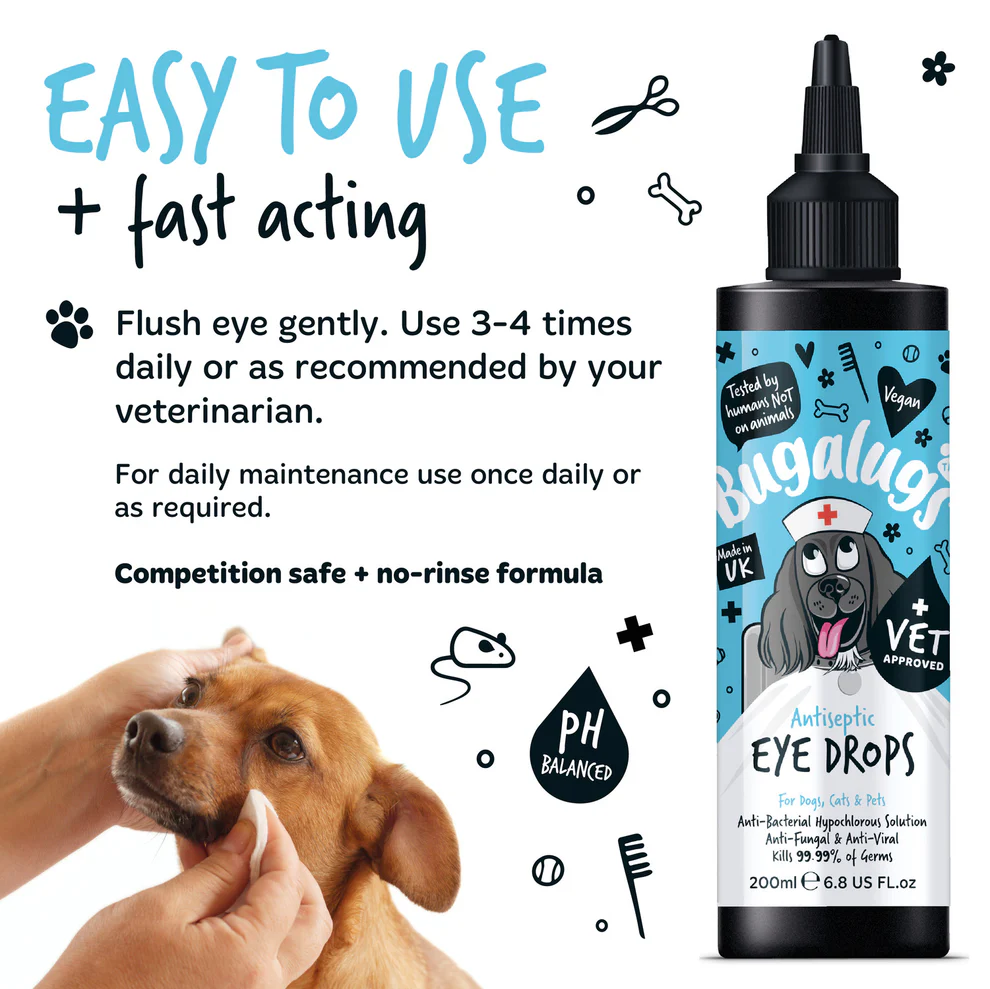 Bugalugs Antiseptic Eye Drops for Dogs, Cats & Pets - Image 3