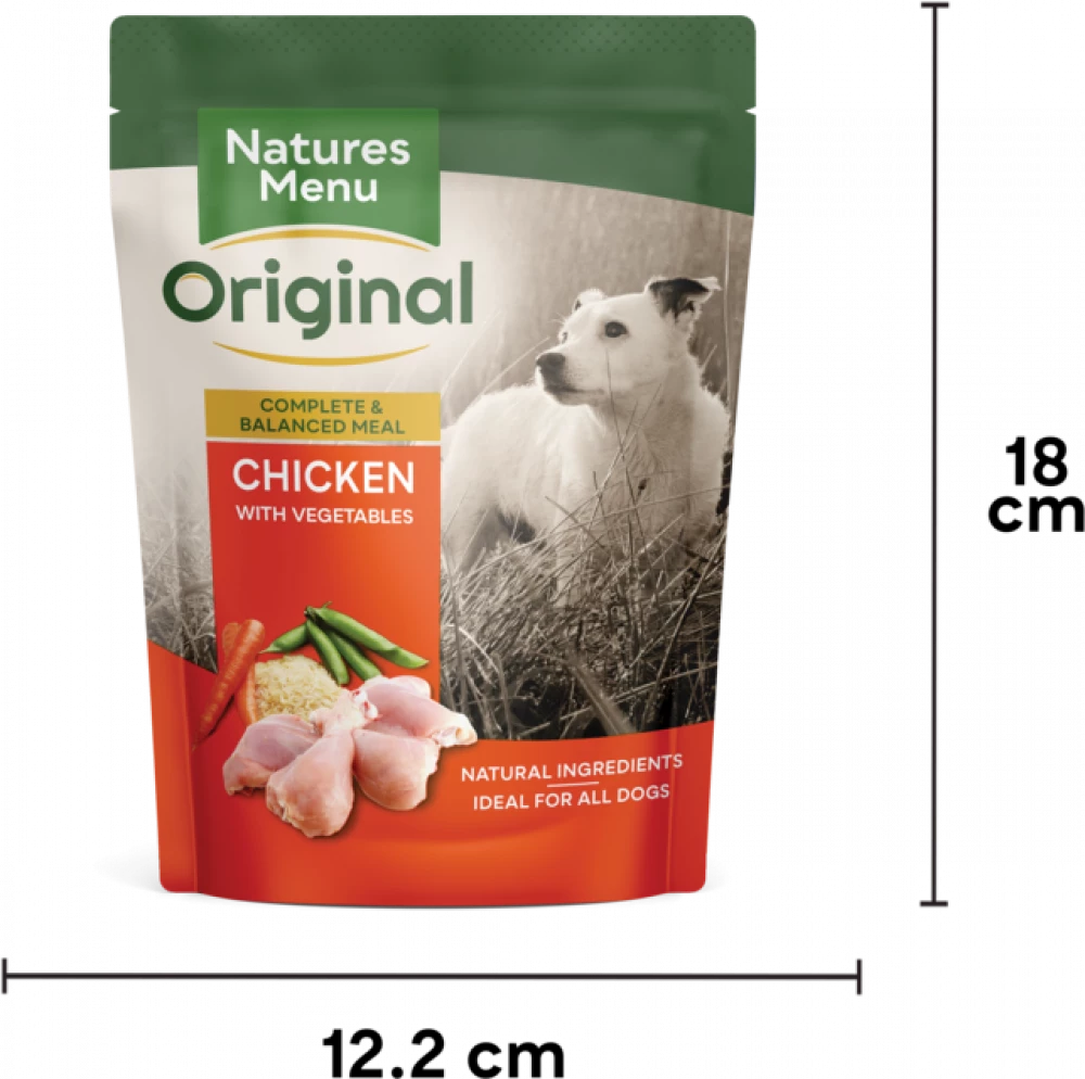 Natures Menu Dog Pouches Chicken For Adult Dogs - 8 X 300Gram Pouches - Image 2