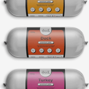 Drool Duck, Chicken, Turkey Pate (Treble 400g) for Dogs