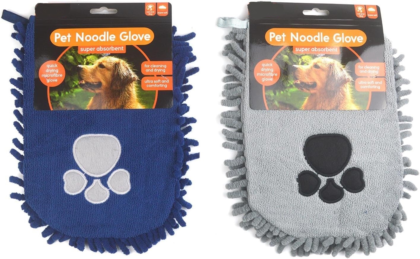Tommy's Microfibre Pet Mitt with Ultra Soft Quick Dry Comforting Material - Pack of 2 BLUE or GREY or 1 of Each - Image 2