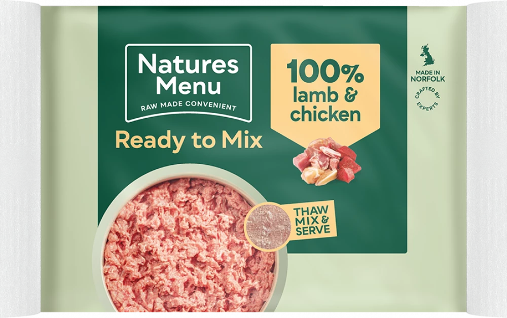 Natures Menu Raw Lamb & Chicken Block For Adult Dogs 12 X 400GM