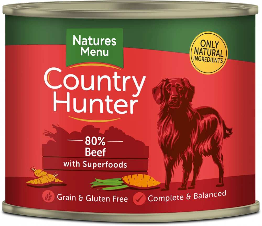 Country Hunter Cans Beef with Superfoods For Adult Dogs - 600Gram