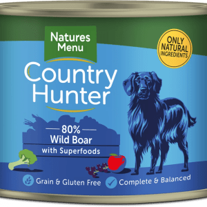 Country Hunter Cans Wild Boar with Superfoods For Adult Dogs - 600Gram