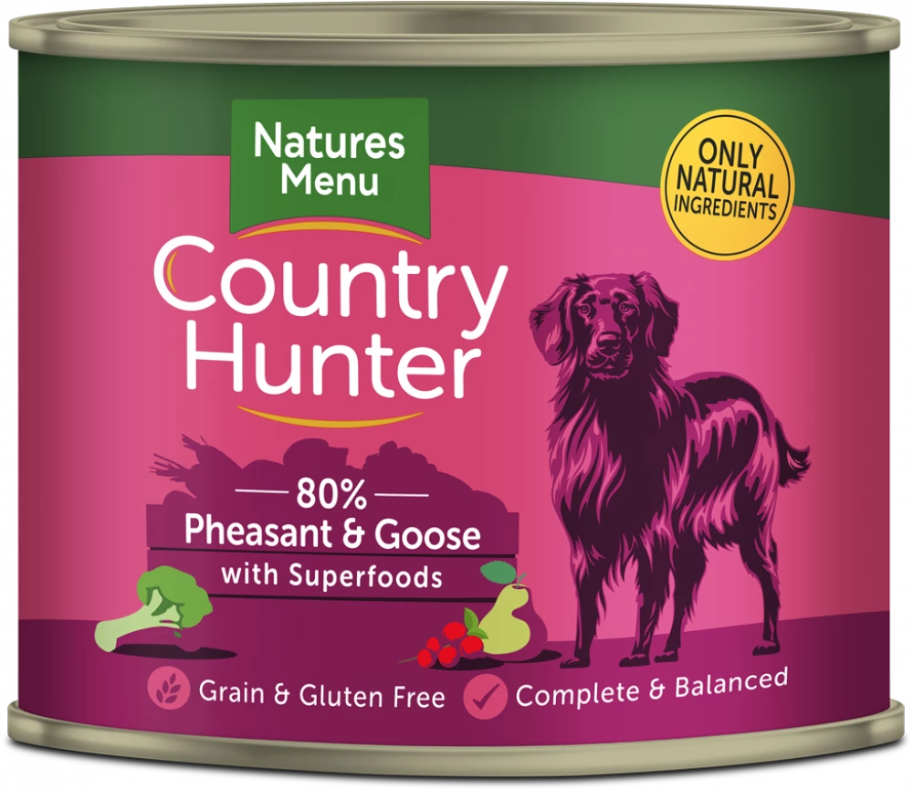 Country Hunter Cans Pheasant and Goose with Superfoods For Adult Dogs - 600Gram
