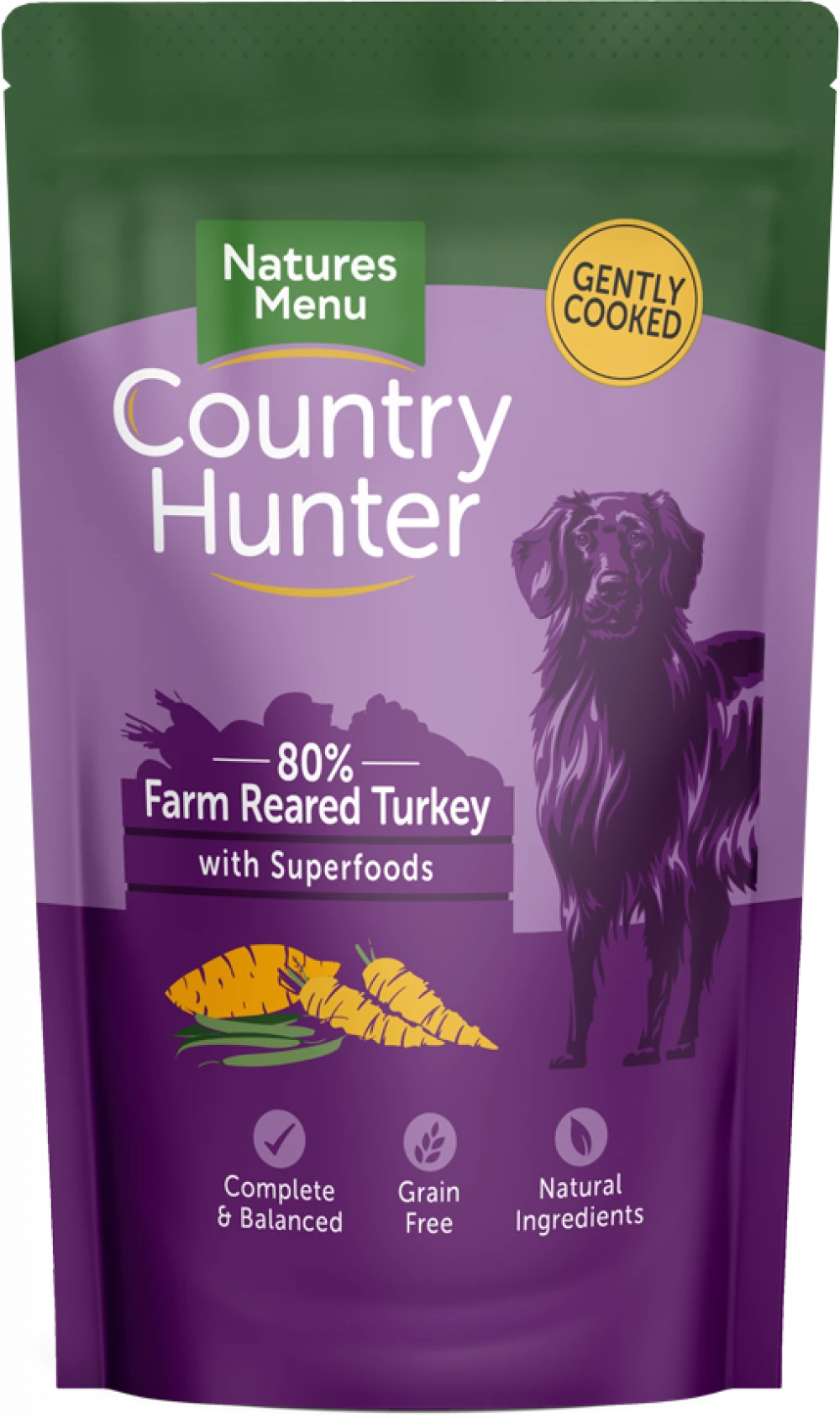 Country Hunter Dog Pouches Farm Reared Turkey For Adult Dogs -6 x 150Gm