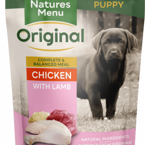 Natures Menu Dog Pouches Junior Chicken with Lamb For Puppies - 8 X 300Gram Pouches