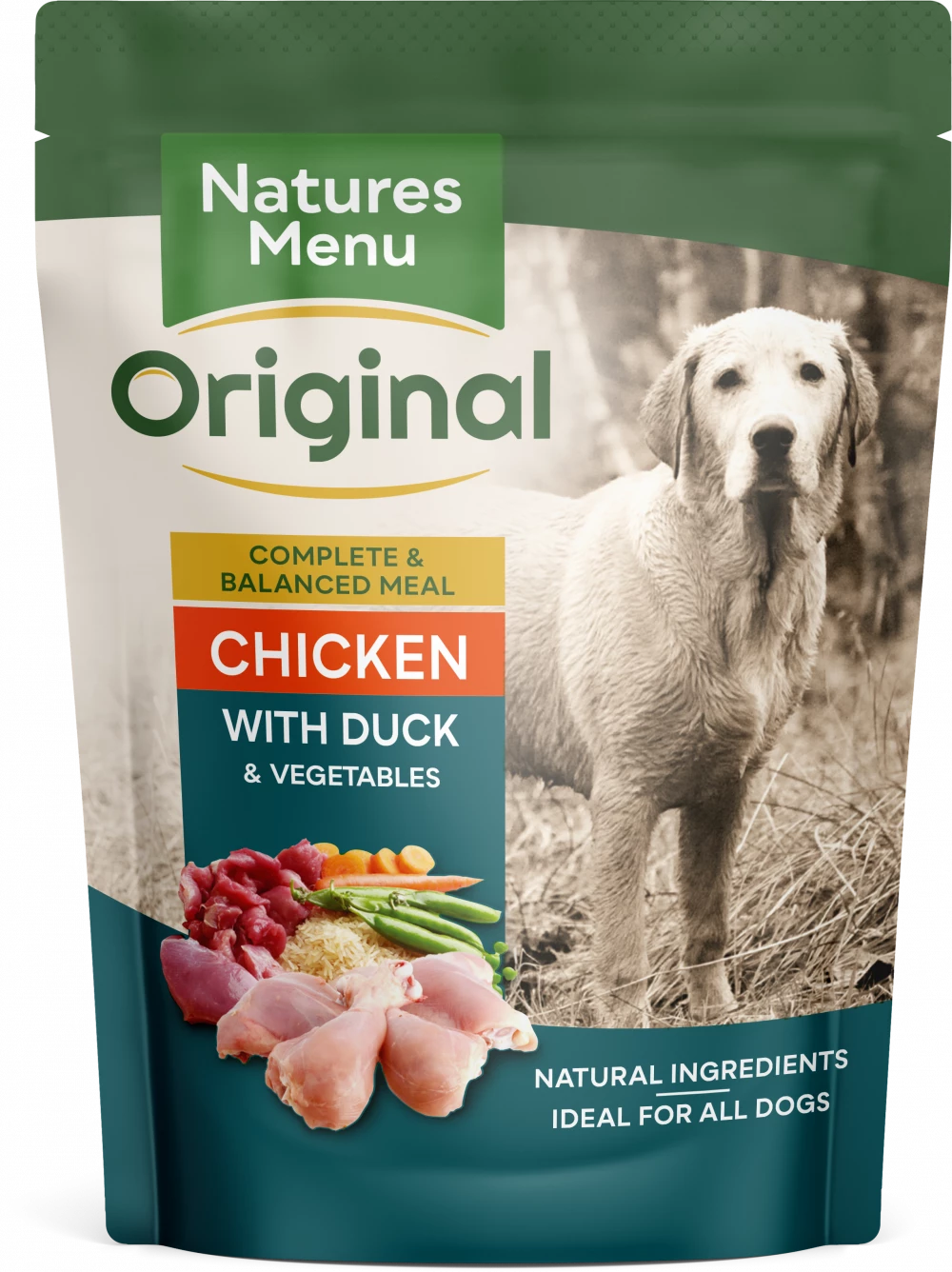 Natures Menu Dog Pouches Chicken with Duck For Adult Dogs 8 X 300 Gram Pouches