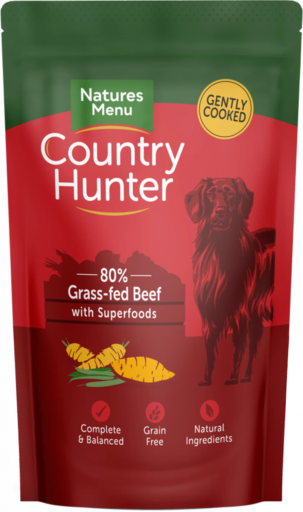 Country Hunter Dog Pouches Grass Grazed Beef For Adult Dogs 6x150g Pouches