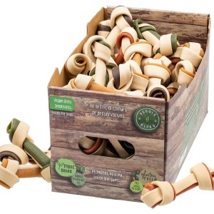 Veggie Dog Bites Small Striped Knots Each