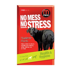 Mikki Dog Hygiene Pants Black - Size Large