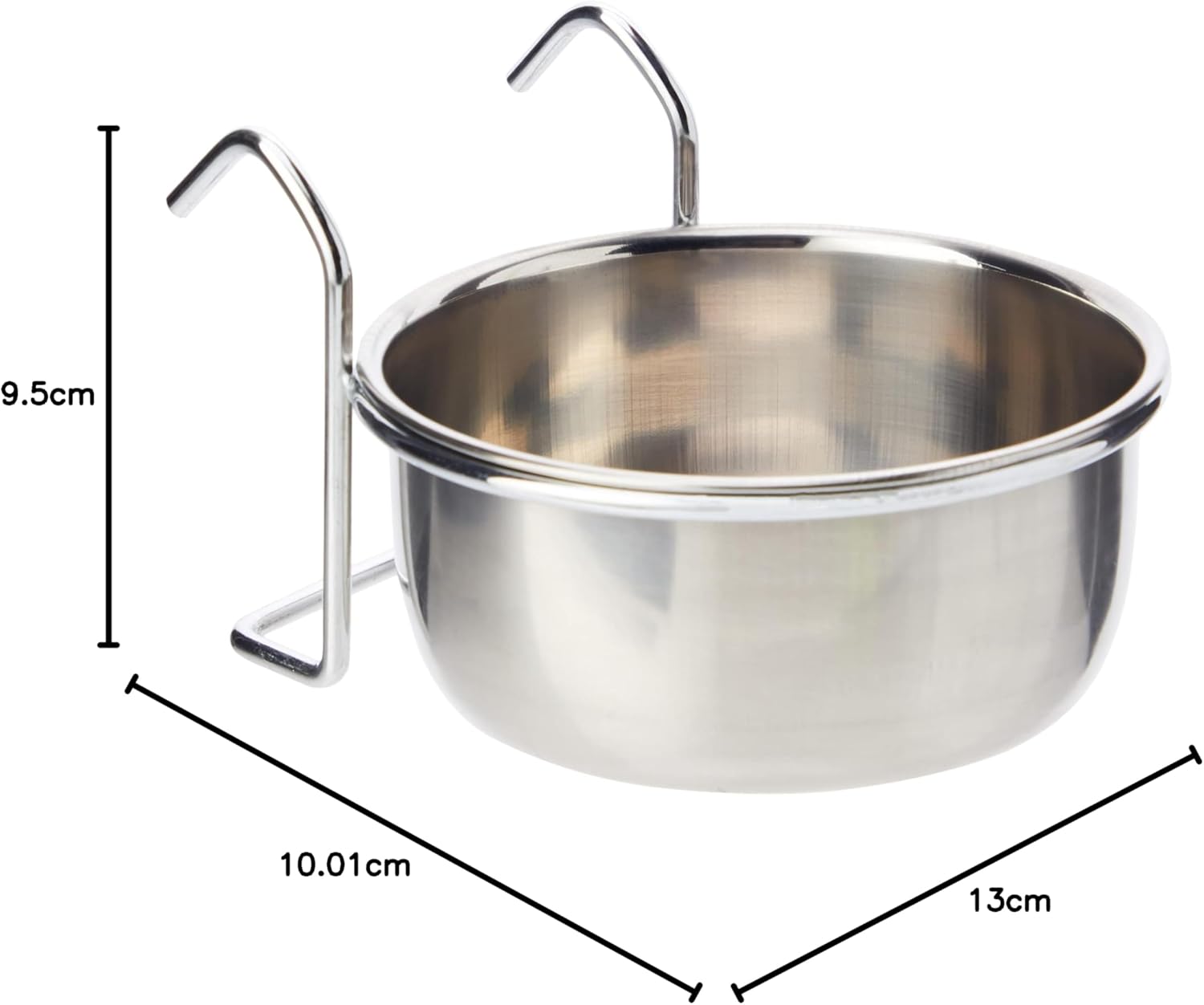 Tommy's Stainless Steel Hook On Pet Bowl, Sizes Available 150,300,600,900Ml - Image 2