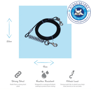 TOMMY'S TIE OUT CABLE 4.7MTR FULL LENGTH