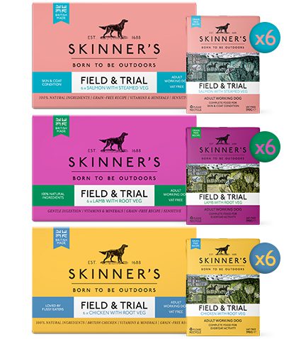 SKINNER'S Field & Trial Adult Wet Dog Food Variety Pack - 18 Packs 390Gm