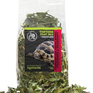 Komodo Tortoise Fruit Mix Nutrient Rich Vitamin Minerals Boost Nibbling Chews Natural Botanical Herbs - 80g