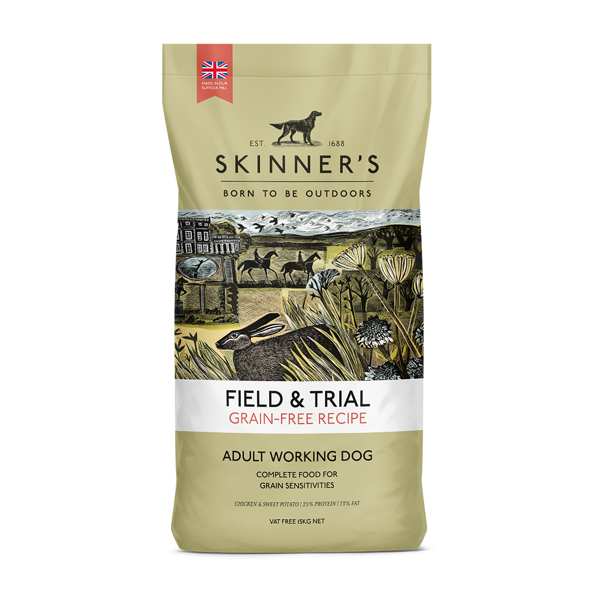 SKINNER'S Field & Trial Grain Free Chicken & Sweet Potato 15KG