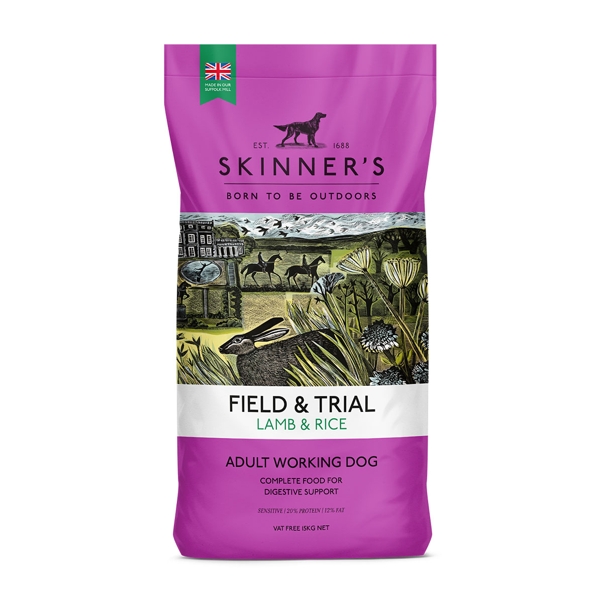 SKINNER'S Field & Trial Lamb & Rice 15KG