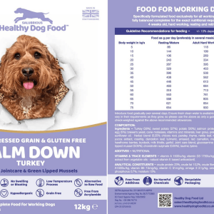 CALM DOWN TURKEY FLAVOURED GRAIN-FREE COLD PRESSED DOG FOOD