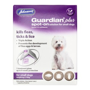 Johnson's Guardian Plus Spot On for Small Dogs 2kg – 10kg 1 TREATMENT