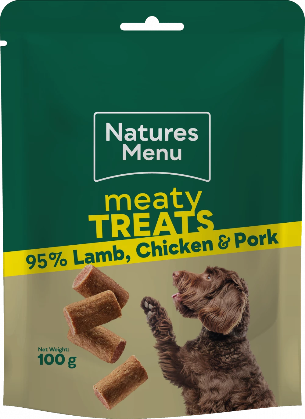 Natures Menu Treats Chicken & Lamb & Pork Meaty Treats For Dogs 100Gm