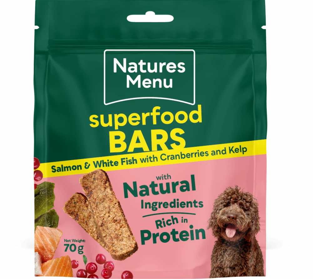 Country Hunter Superfood Bars Salmon & White Fish with Cranberries & Kelp For Adult Dogs 70Gm