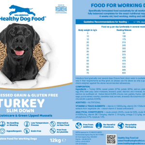 Turkey-Flavoured SLIM DOWN Grain & Gluten Free Cold Pressed Dog Food ( WEIGHT CONTROL FORMULA )