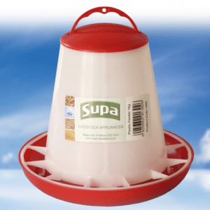 Red & White Poultry Feeder 3kg