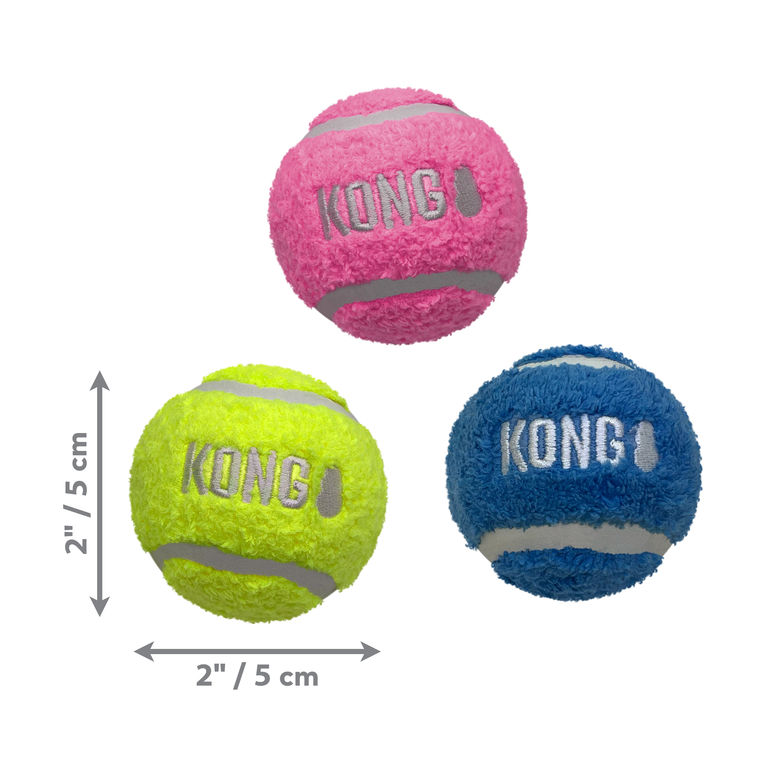 KONG Sport Softies Balls 3-pk Assorted - Small - Image 2