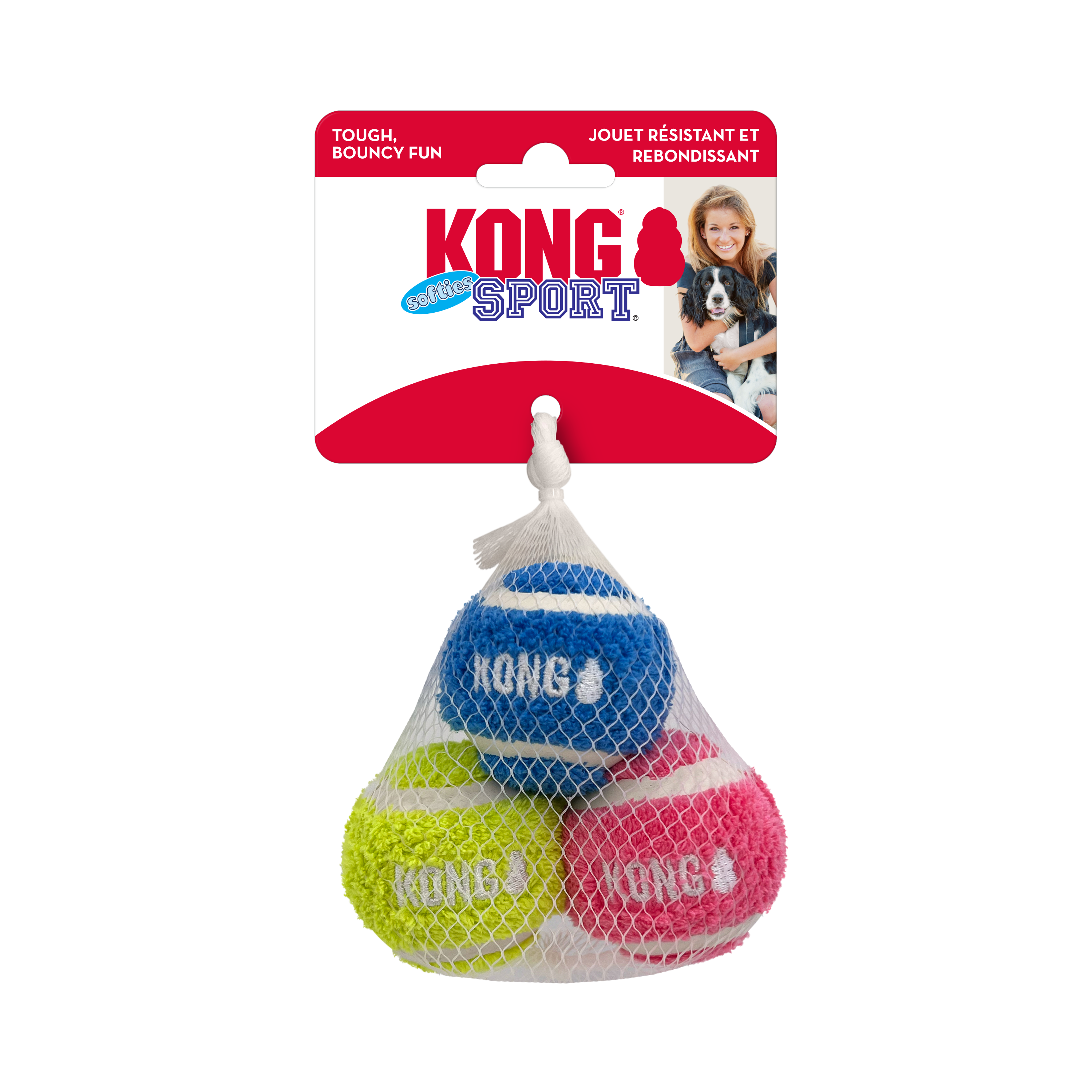 KONG Sport Softies Balls 3-pk Assorted - Small - Image 3