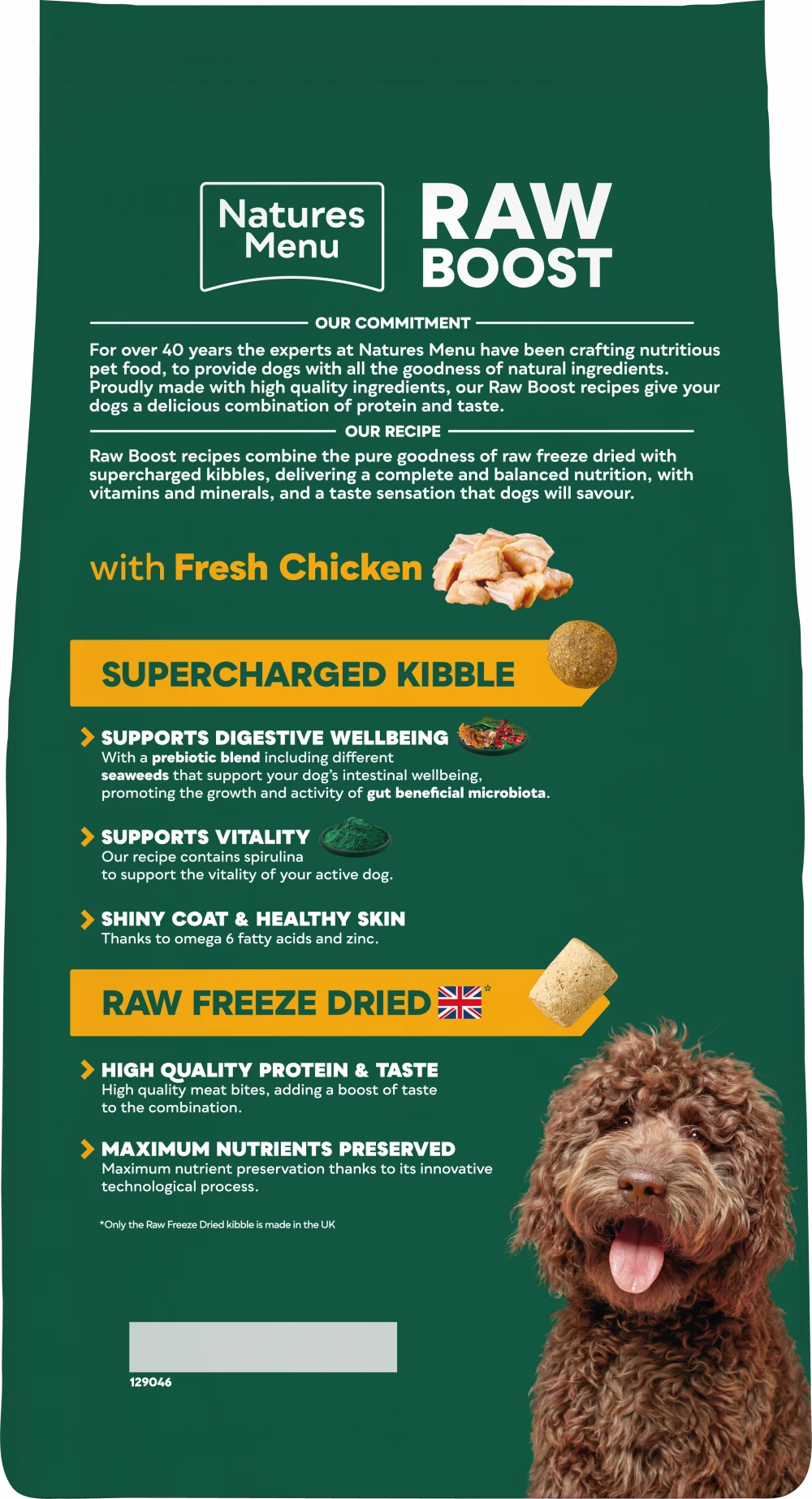 Natures Menu Raw Boost Chicken Dog Food 3kg - Image 2