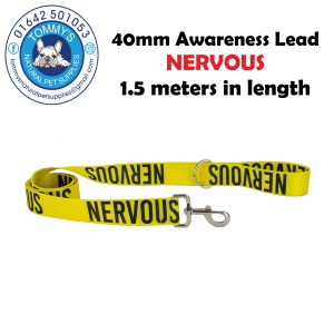 Tommy's 40mm Awareness Lead 1.5Mtr ( NERVOUS PRINTED )
