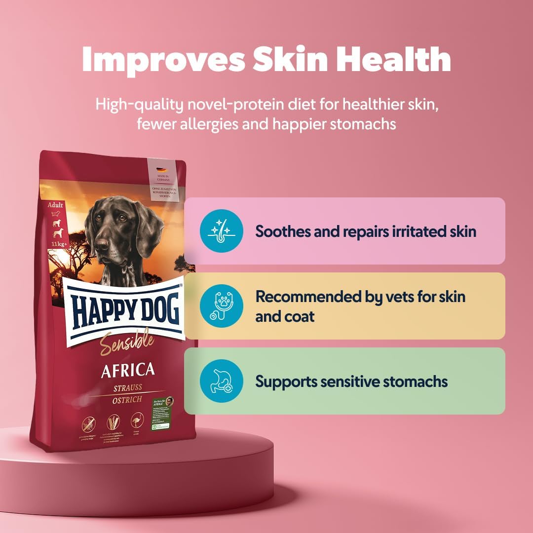 HAPPY DOG SENSIBLE Kibble / Biscuit - Africa Ostrich 12.5kilo - Image 4