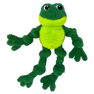 KONG Knots Frog Plush Squeaky Dog Toy Large