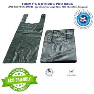100 x Large Dog Waste Poo Bags - 38cm x 18cm x 6cm Gusset