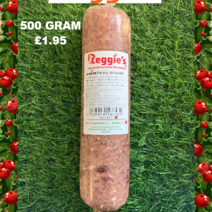 Reggies Christmas Dinner Turkey & Pork with Sage & Cranberries 500Gm