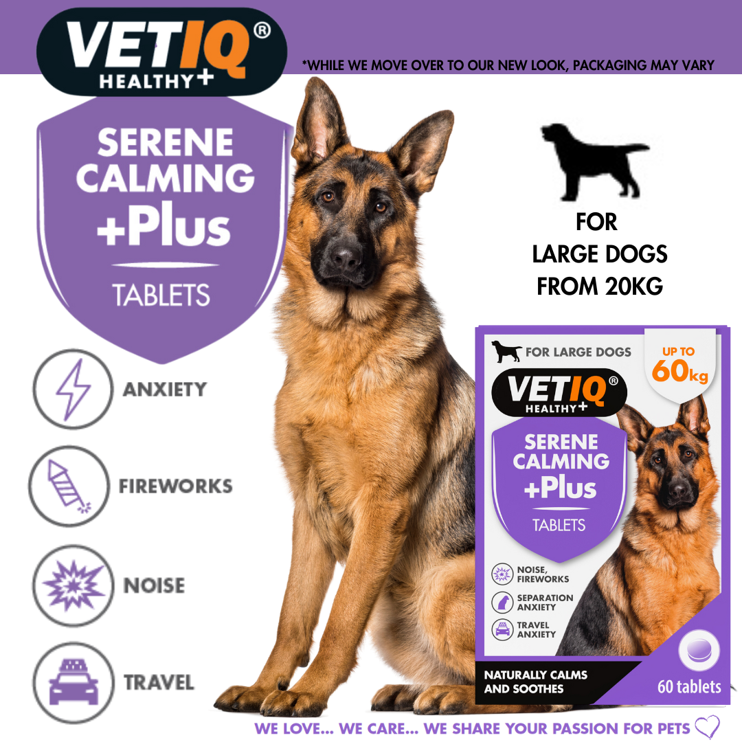 VETIQ Serene Calming +Plus 60 Tablets Up To 60Kg Dogs