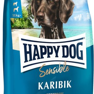 Happy Dog Supreme Sensible Karibik 1 Kg Or 11 kg – Grain-Free Sea Fish & Potato Dry Dog Food for Sensitive Adult Dogs