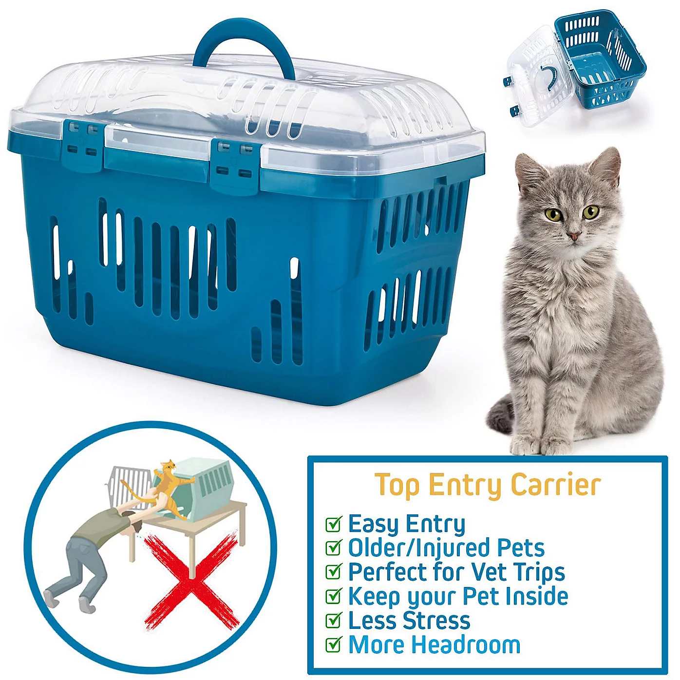 Rocket Top Pet Carrier Clear Top - Image 5