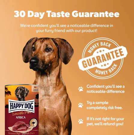 Happy Dog Pure Ostrich Wet Dog Food (Africa) - Image 5