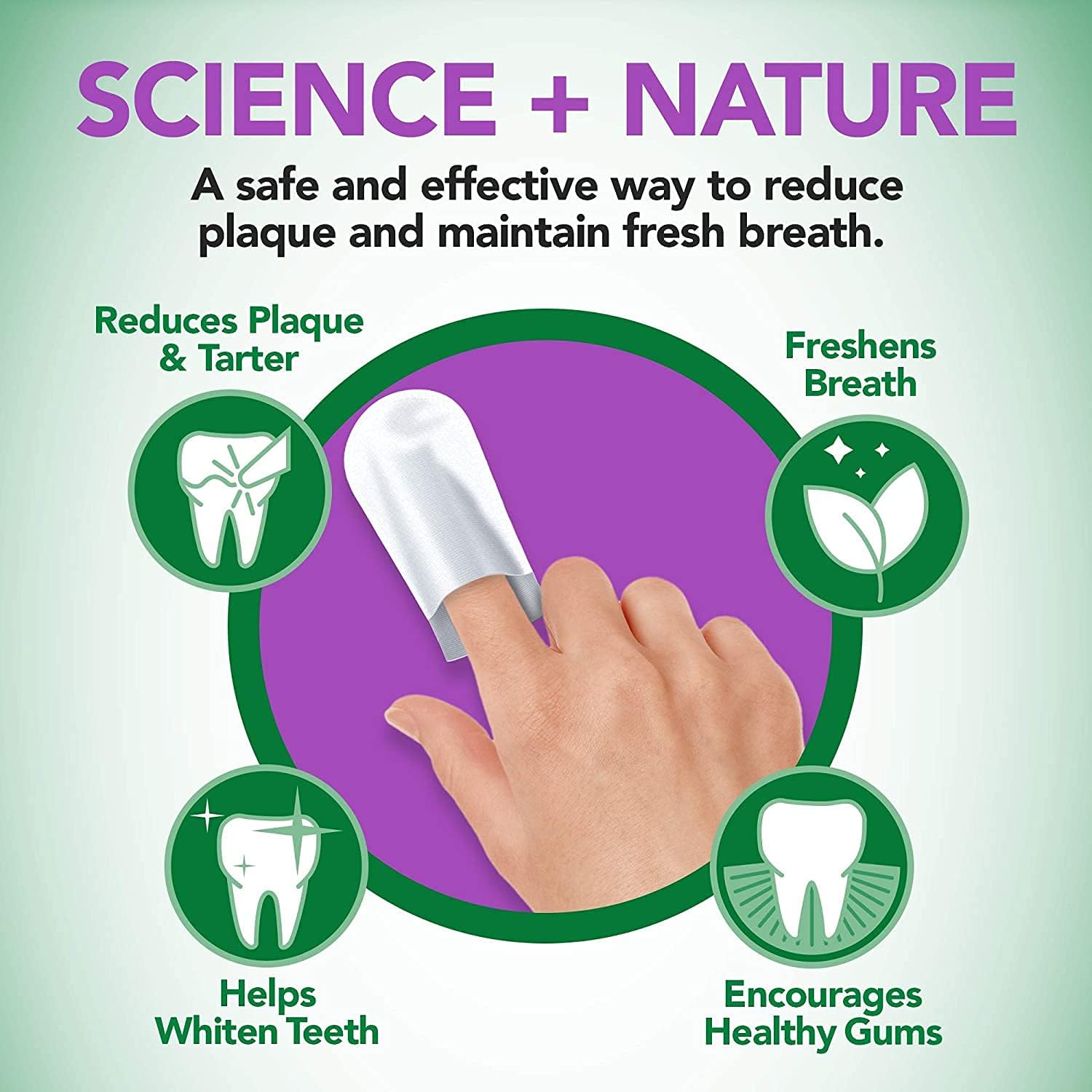 Vet's Best Dental Care Finger Wipes,Reduces Plaque & Freshens Breath, Teeth Cleaning Finger Wipes for Dogs - Image 7