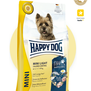 HAPPY DOG  Mini Light - Small Breed Food 800 Gm Or 4Kg Weight / Carlorie Control Kibble