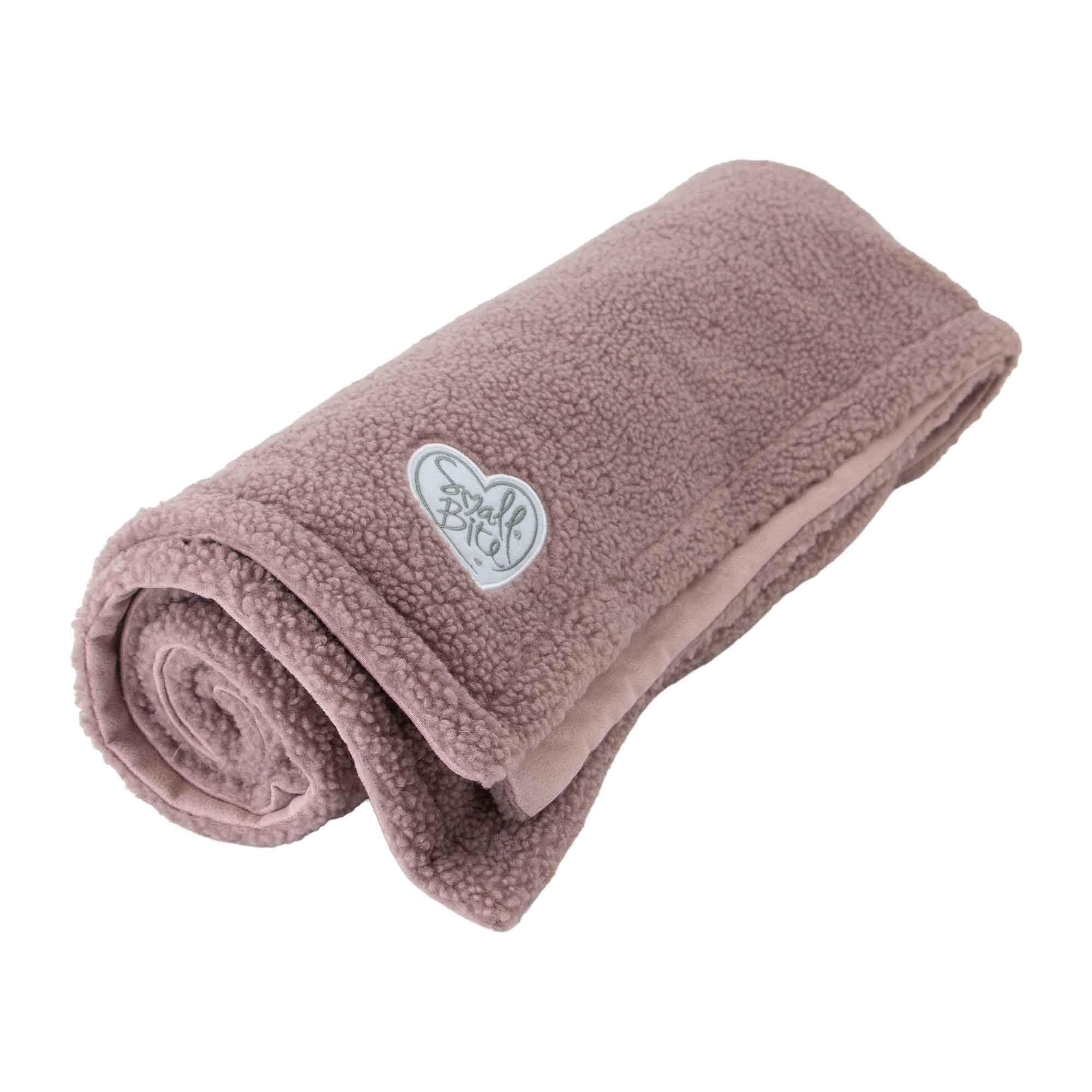 Small Bite Teddy Bear Blanket Rose,Pebble,Sage - Image 4